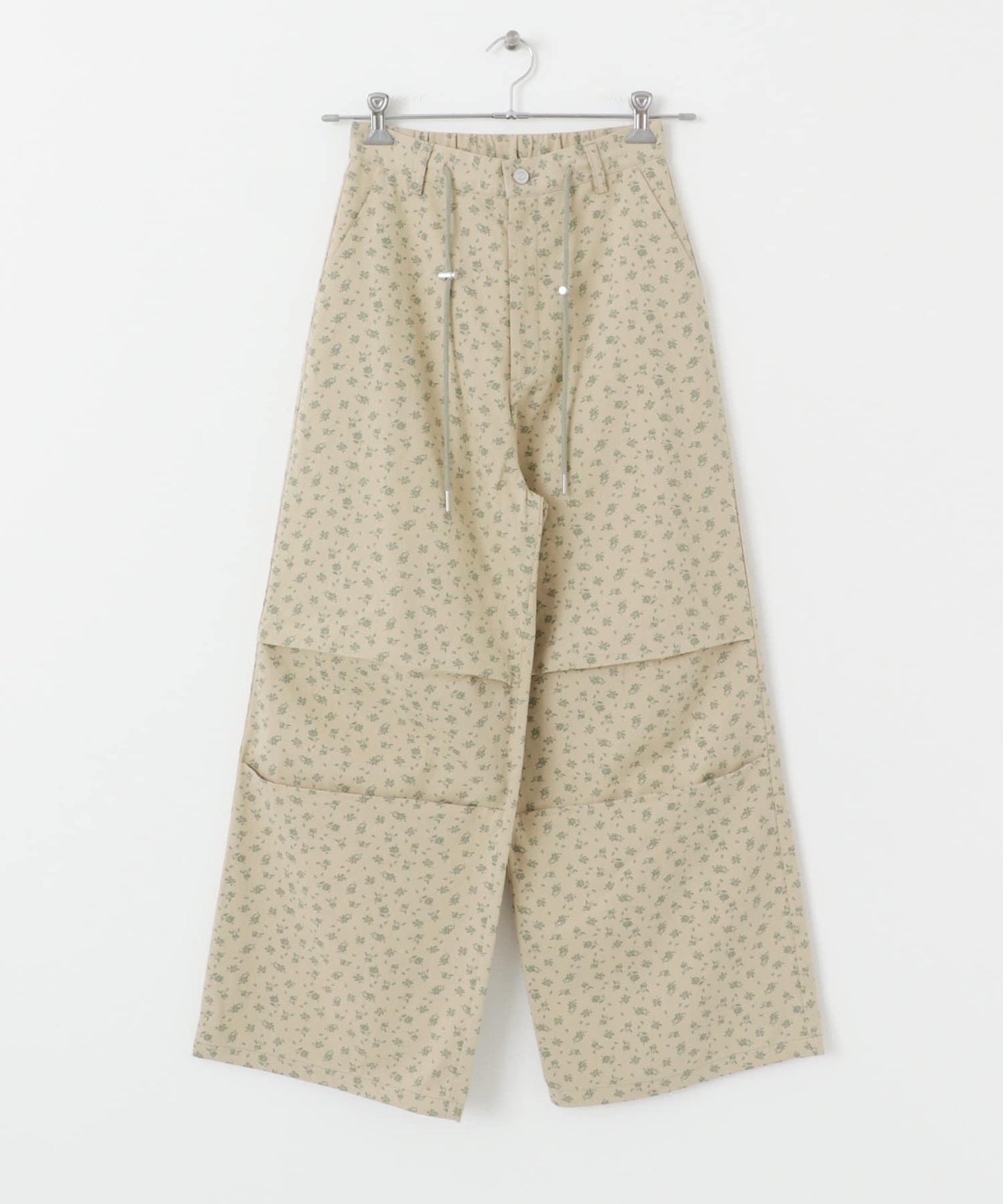 花卉印花抽繩褲