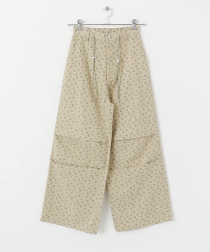 花卉印花抽繩褲