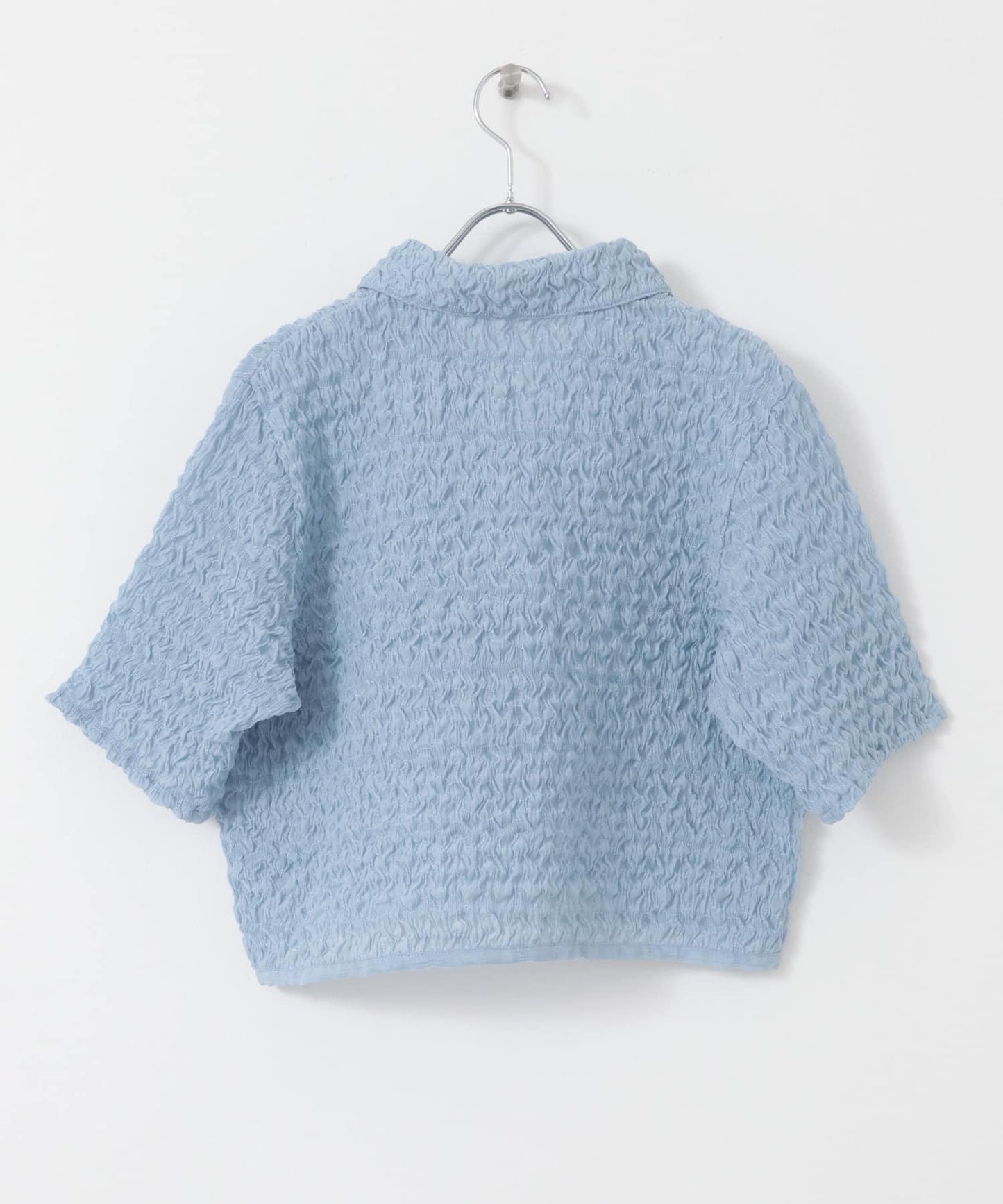 爆米花短款襯衫