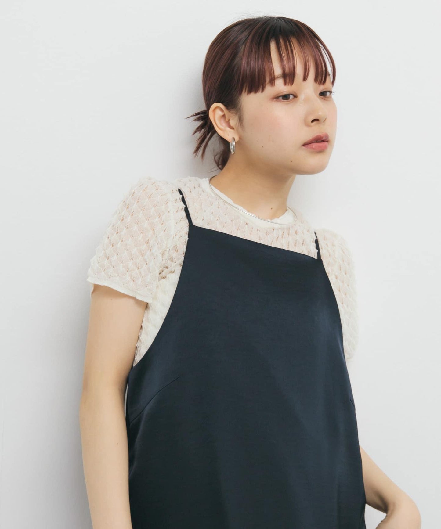 透視短款針織衫