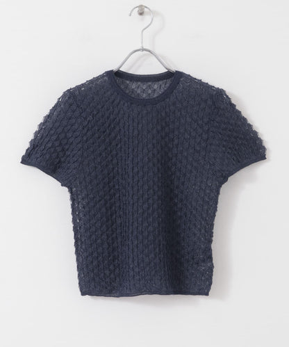 透視短款針織衫