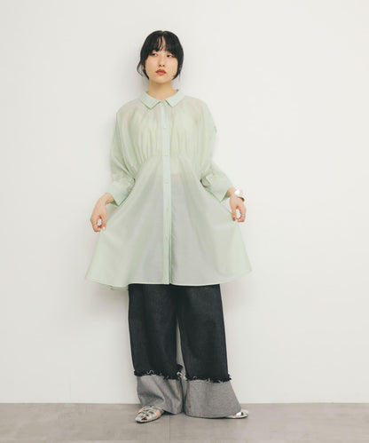 曲線褶皺迷你連衣裙