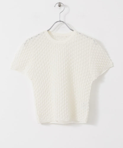 透視短款針織衫