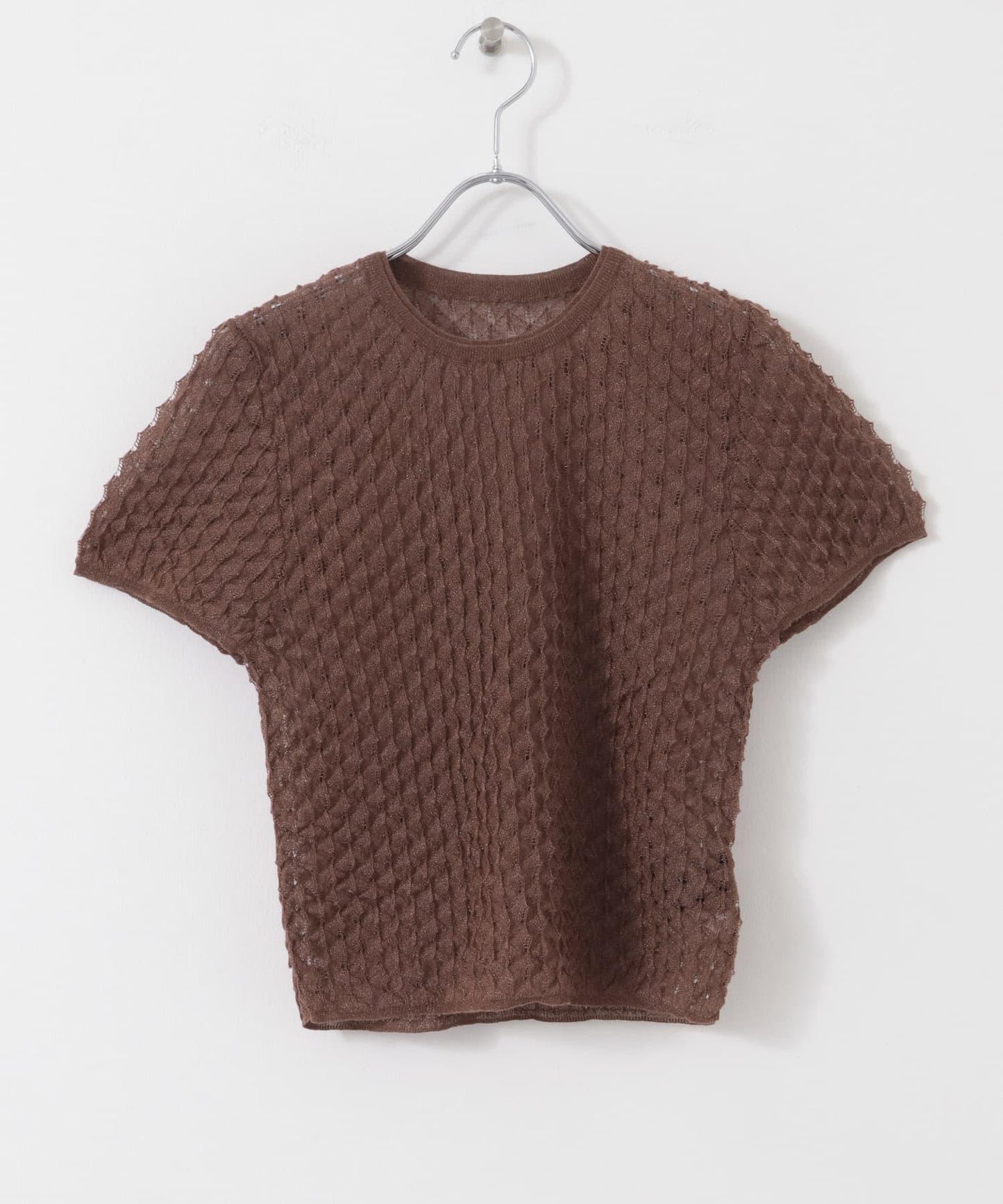 透視短款針織衫