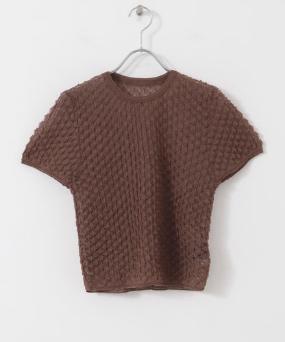 透視短款針織衫