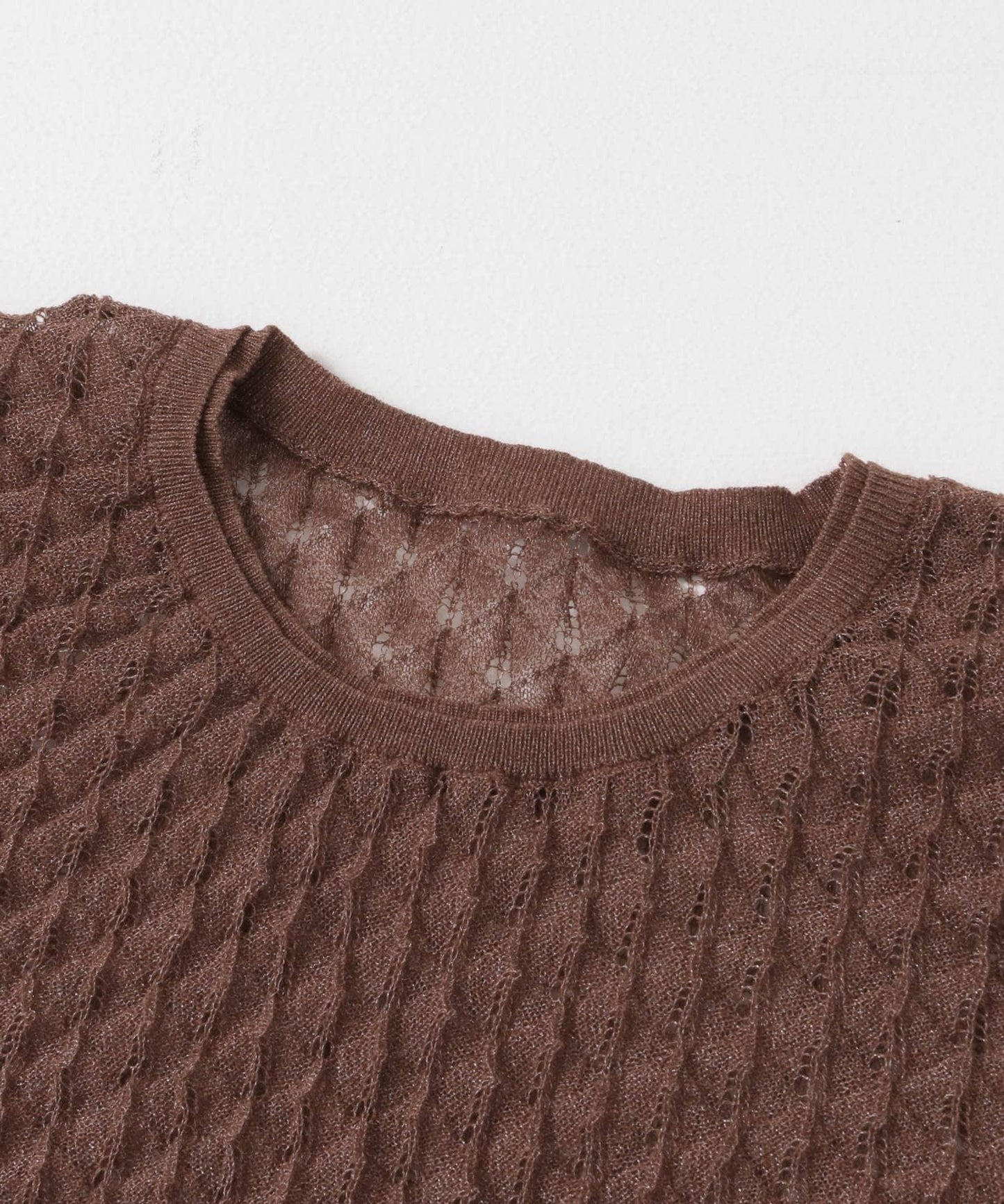 透視短款針織衫