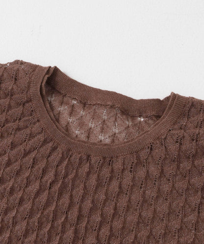 透視短款針織衫