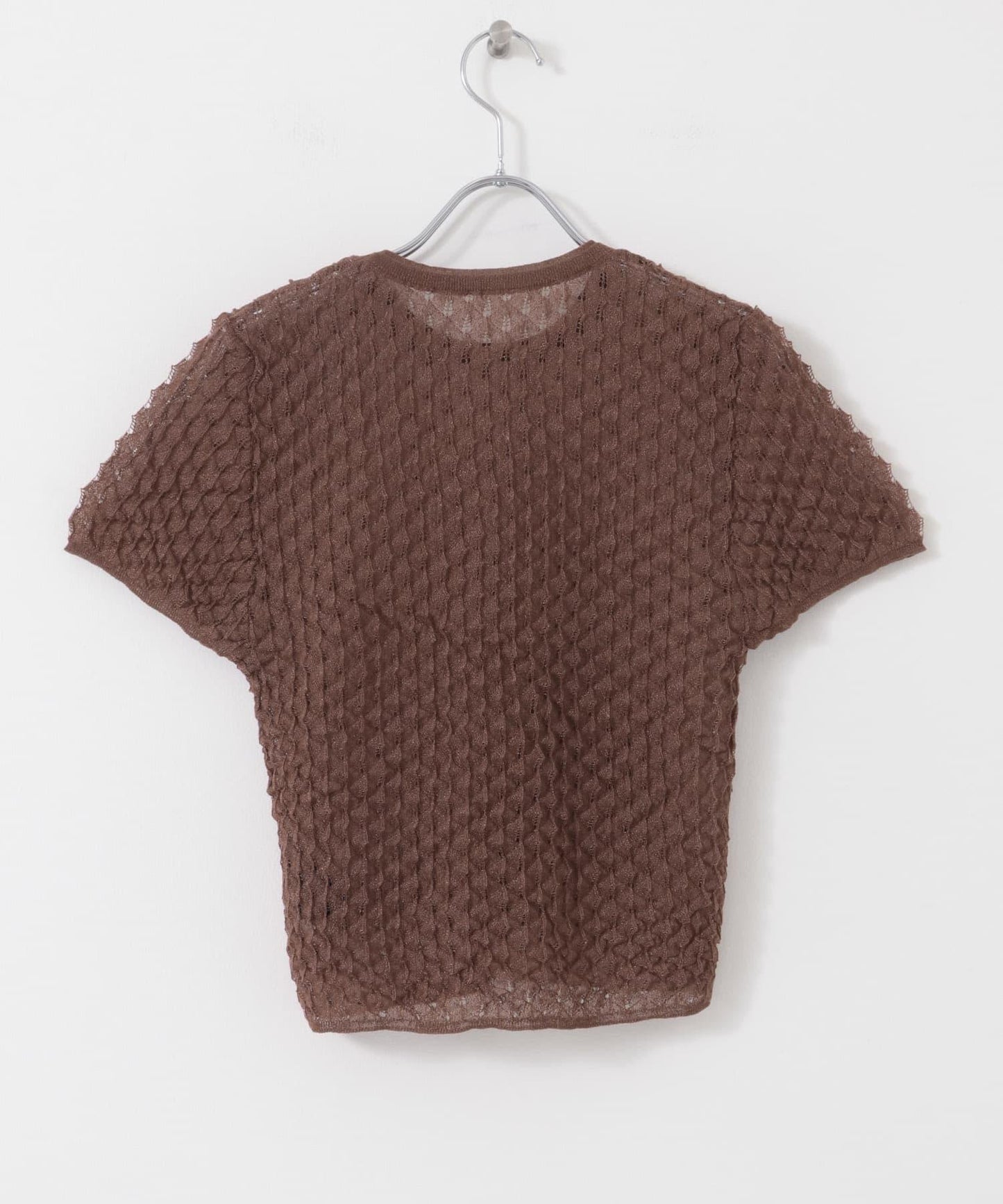 透視短款針織衫