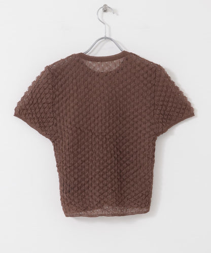 透視短款針織衫