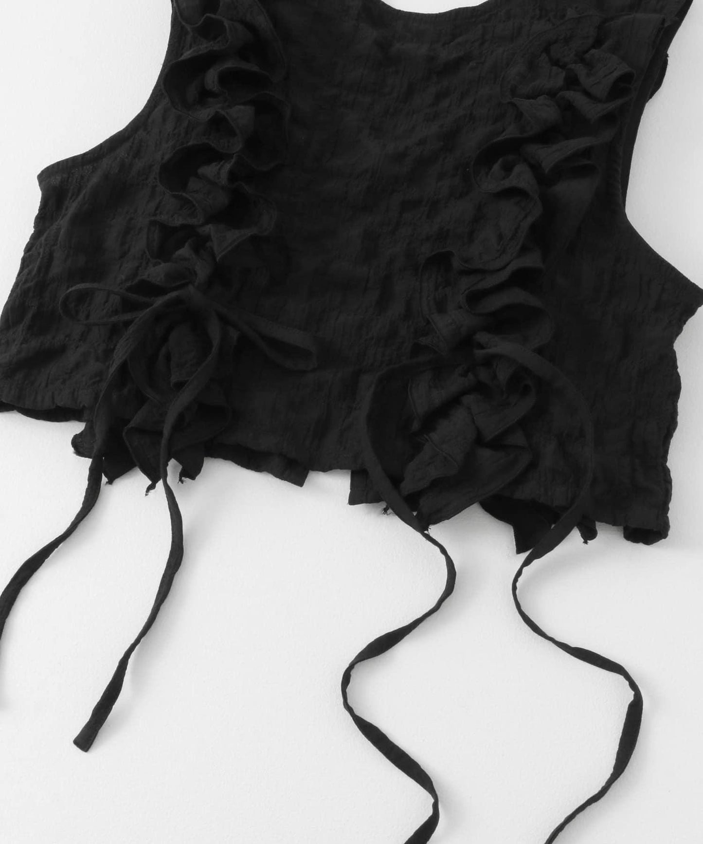 2WAY荷葉邊無袖上衣