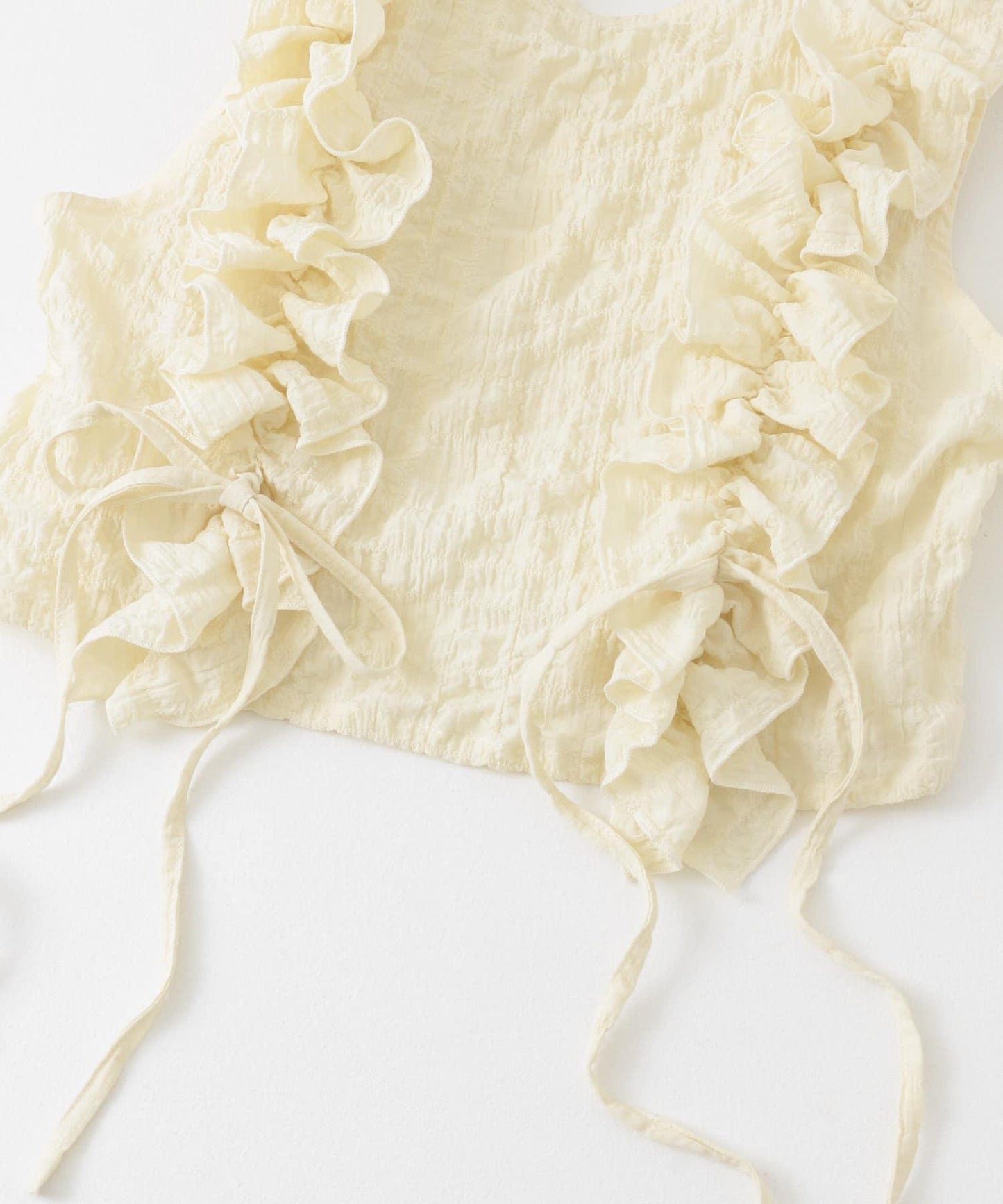 2WAY荷葉邊無袖上衣