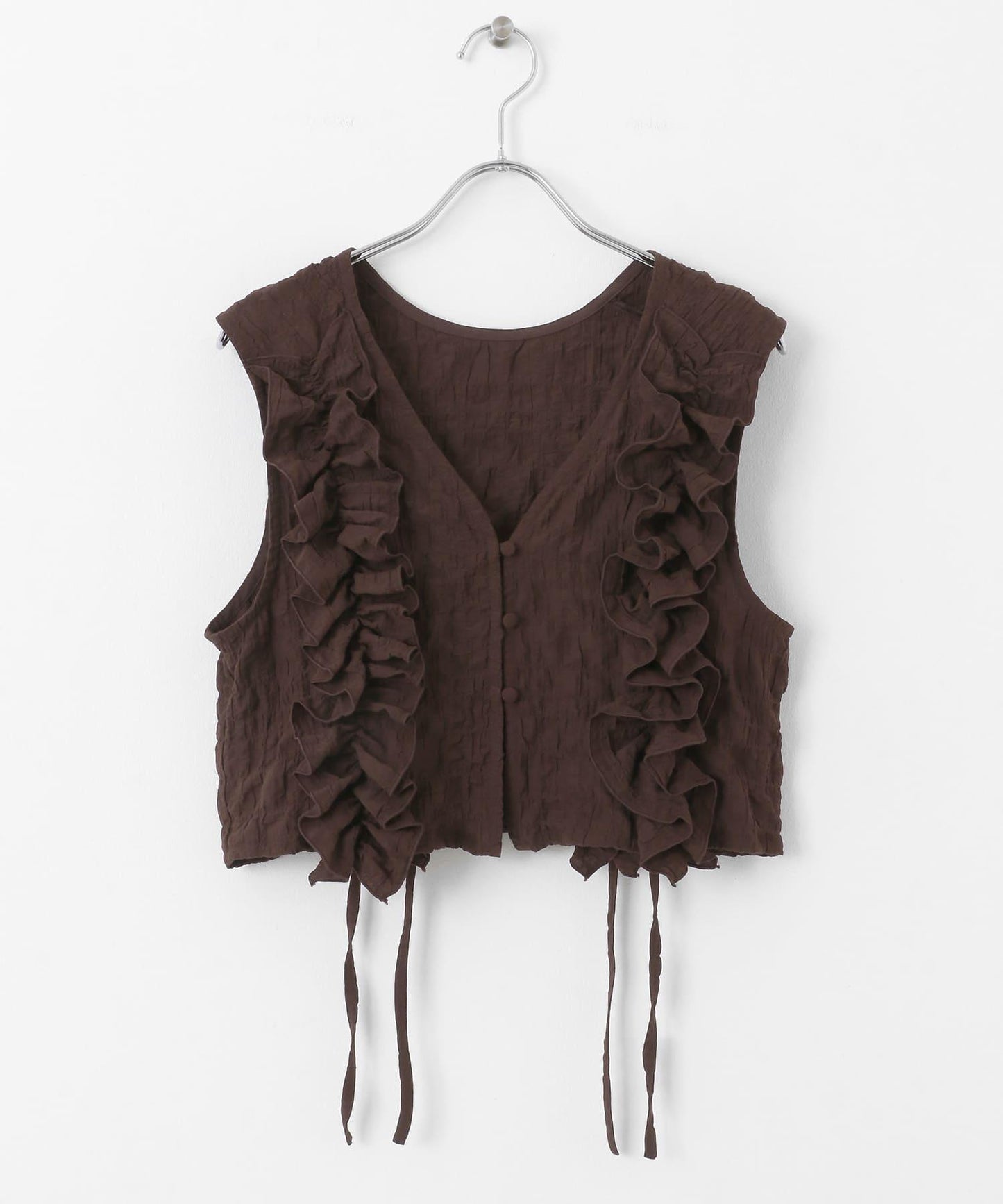 2WAY荷葉邊無袖上衣