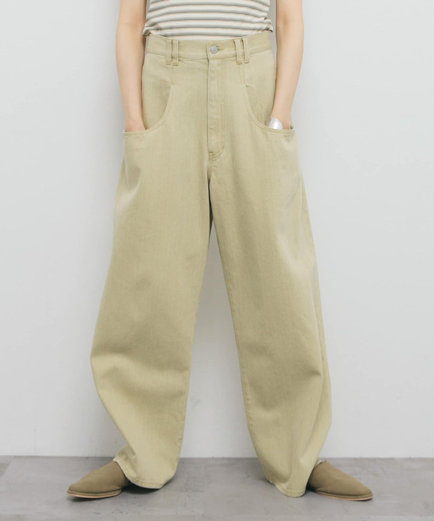 3尺碼可選大口袋設計斜紋長褲