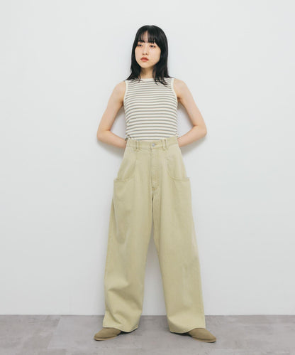 3尺碼可選大口袋設計斜紋長褲