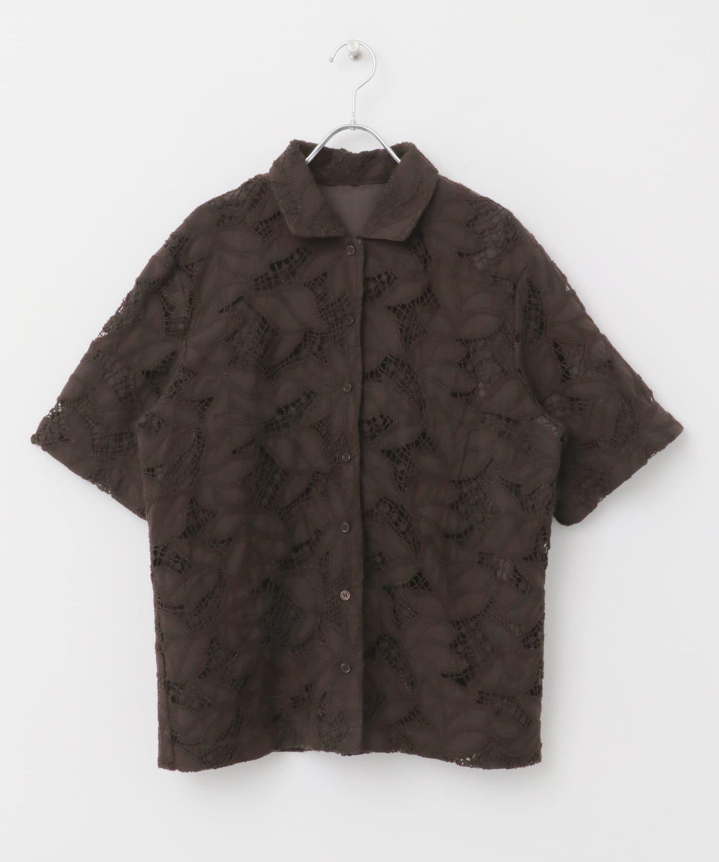 化纖蕾絲寬鬆襯衫