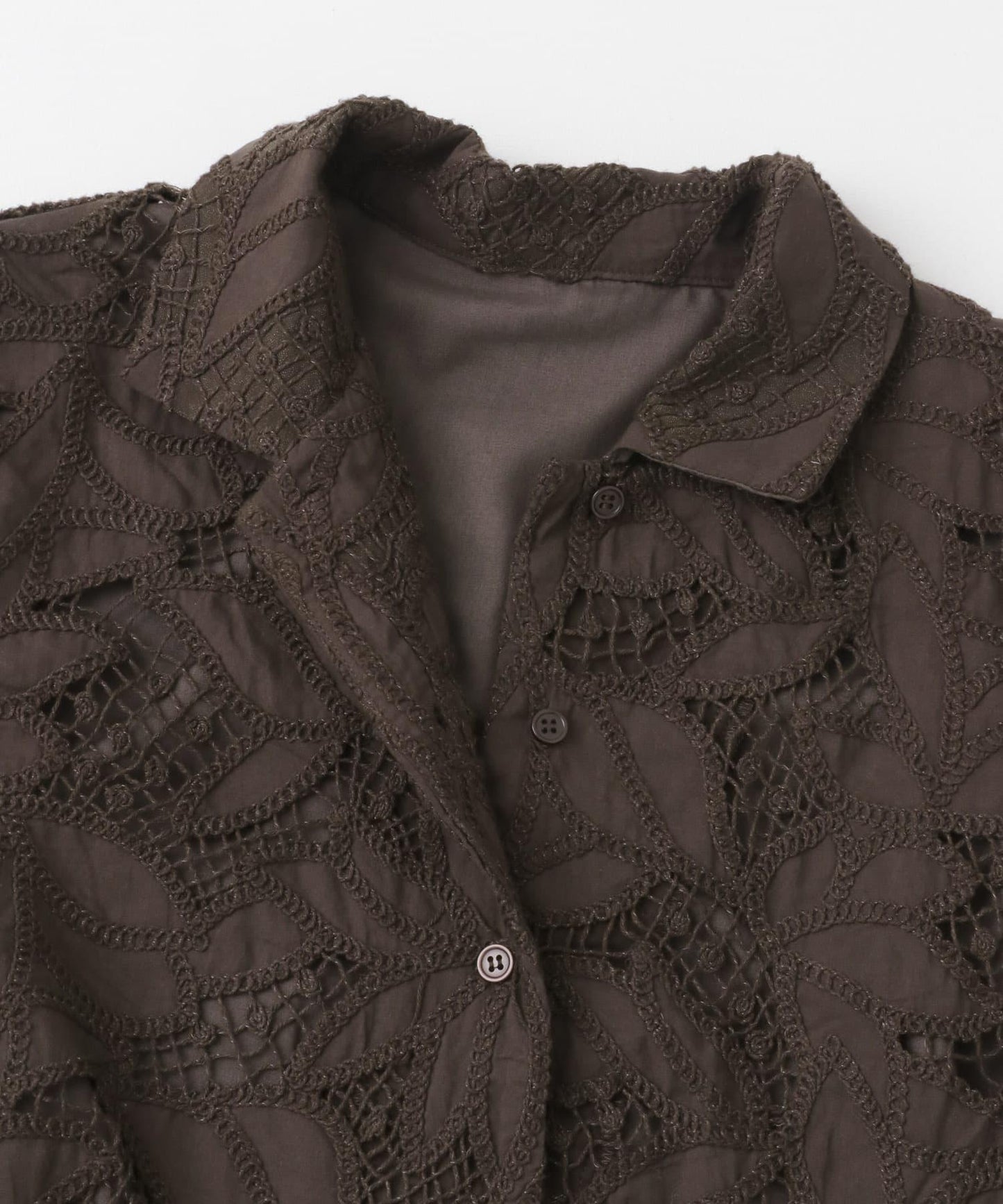 化纖蕾絲寬鬆襯衫