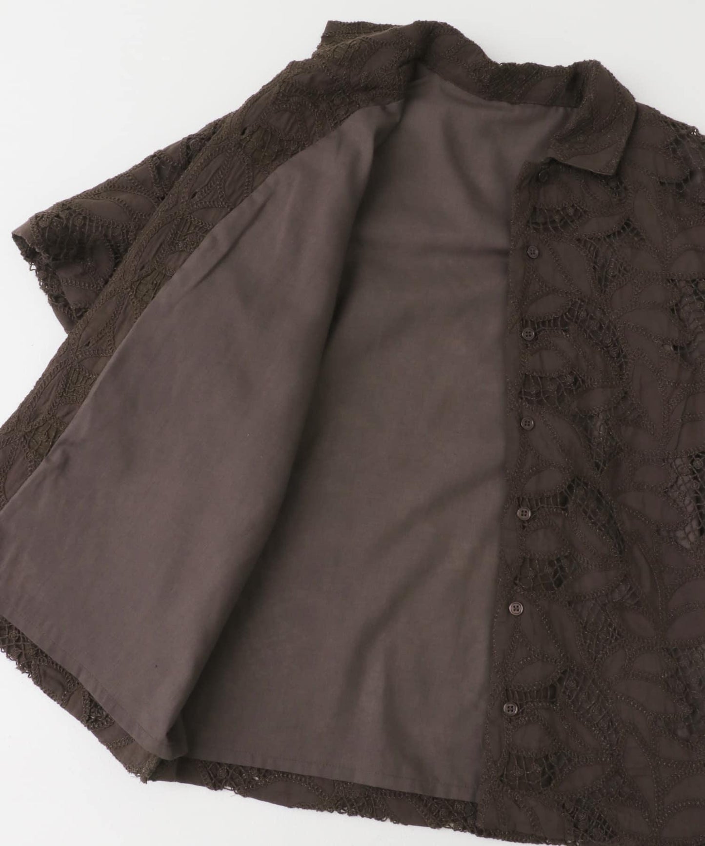 化纖蕾絲寬鬆襯衫