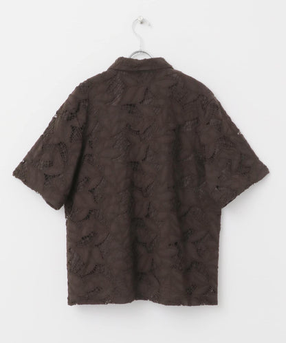 化纖蕾絲寬鬆襯衫