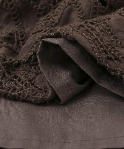 化纖蕾絲寬鬆襯衫