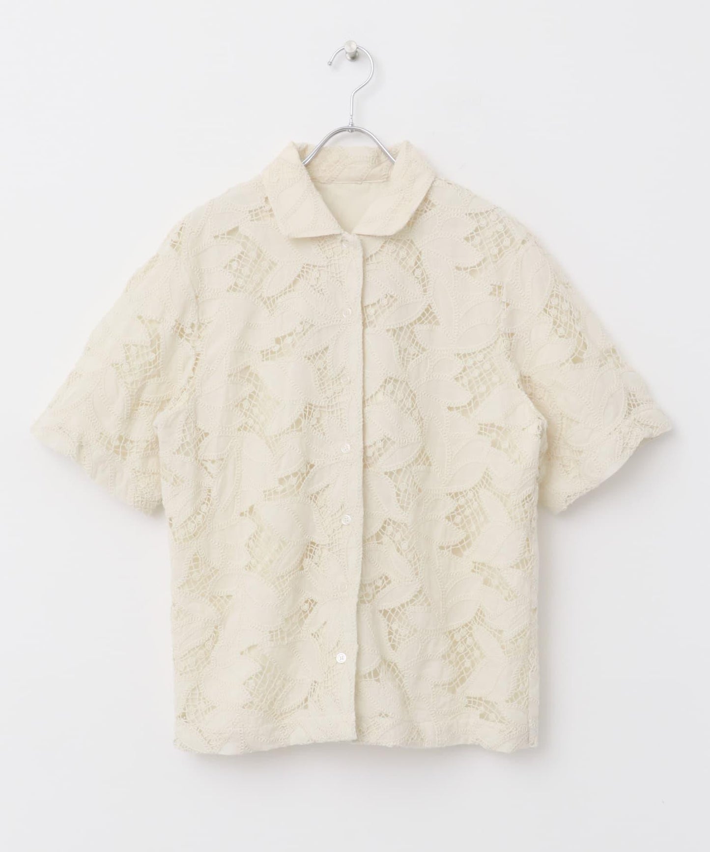 化纖蕾絲寬鬆襯衫