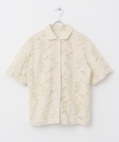 化纖蕾絲寬鬆襯衫