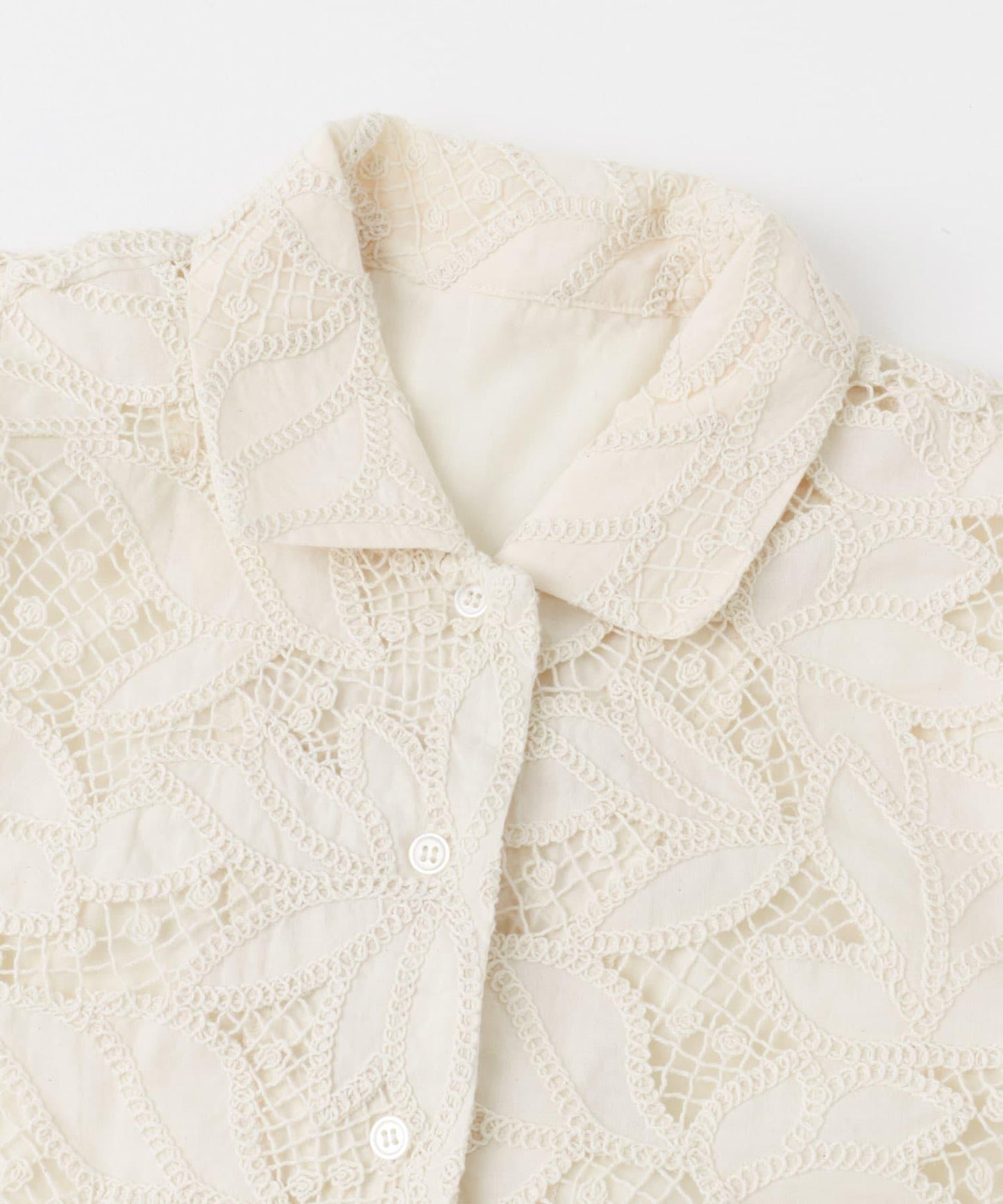 化纖蕾絲寬鬆襯衫