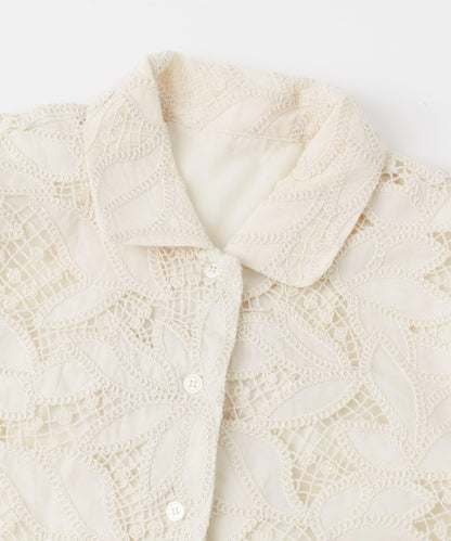 化纖蕾絲寬鬆襯衫