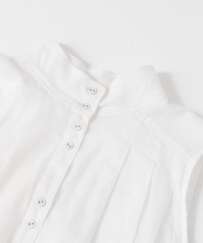 無袖褶皺百褶連衣裙