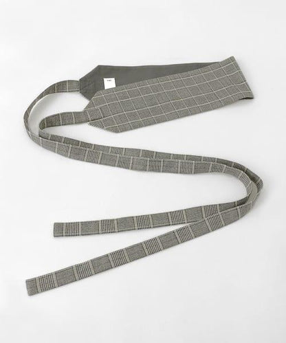 格紋寬腰帶∴