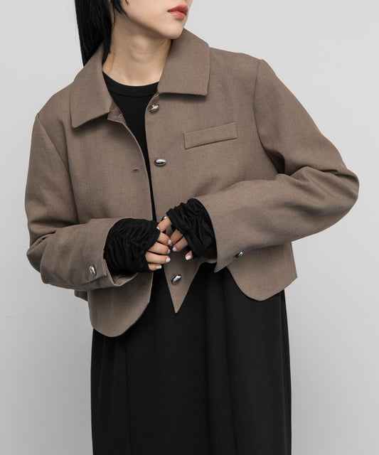 不對稱下襬夾克