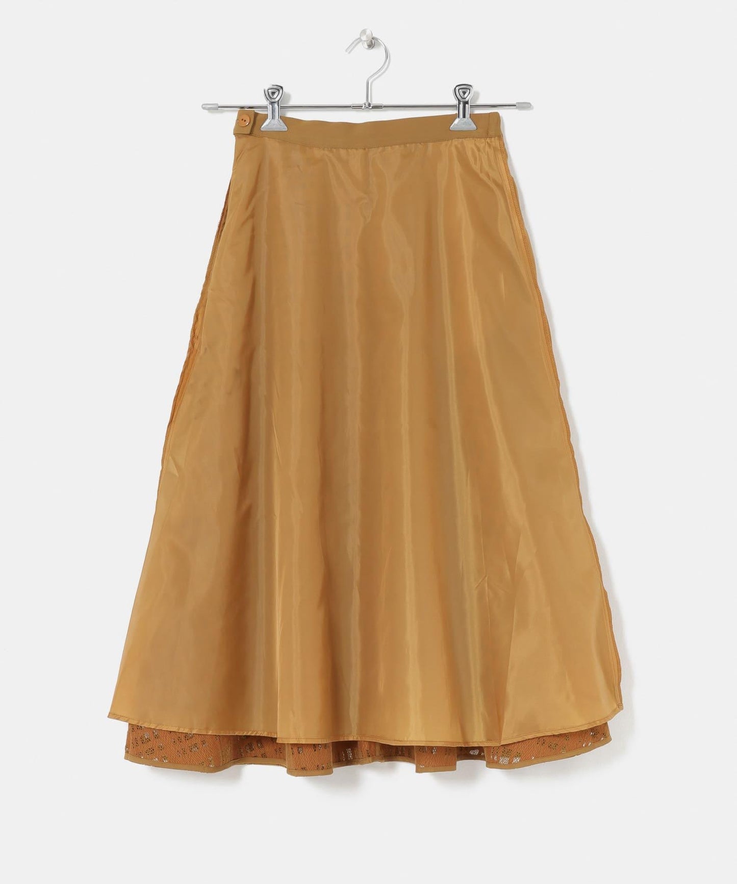 植絨蕾絲半身裙