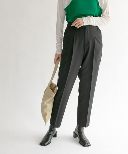 illi 單褶修身錐形褲