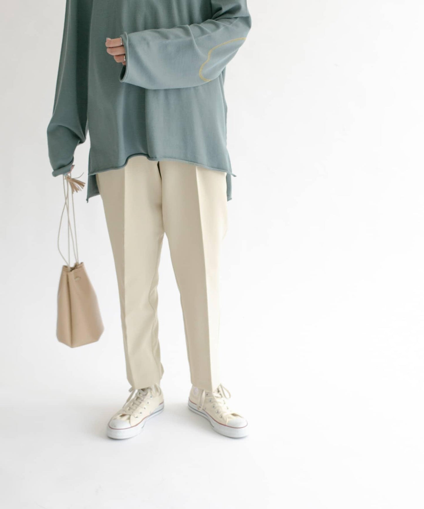 illi 單褶修身錐形褲