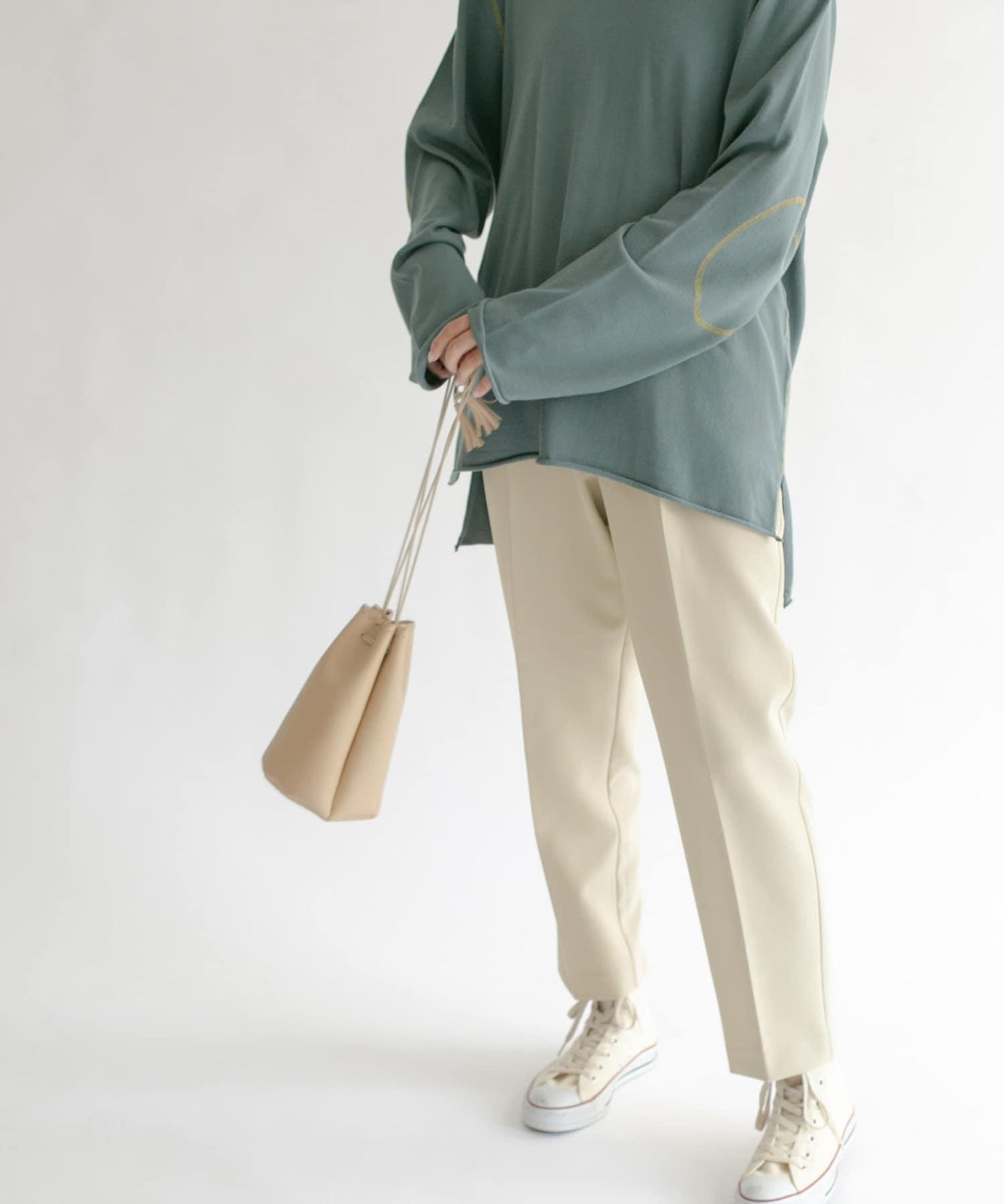 illi 單褶修身錐形褲