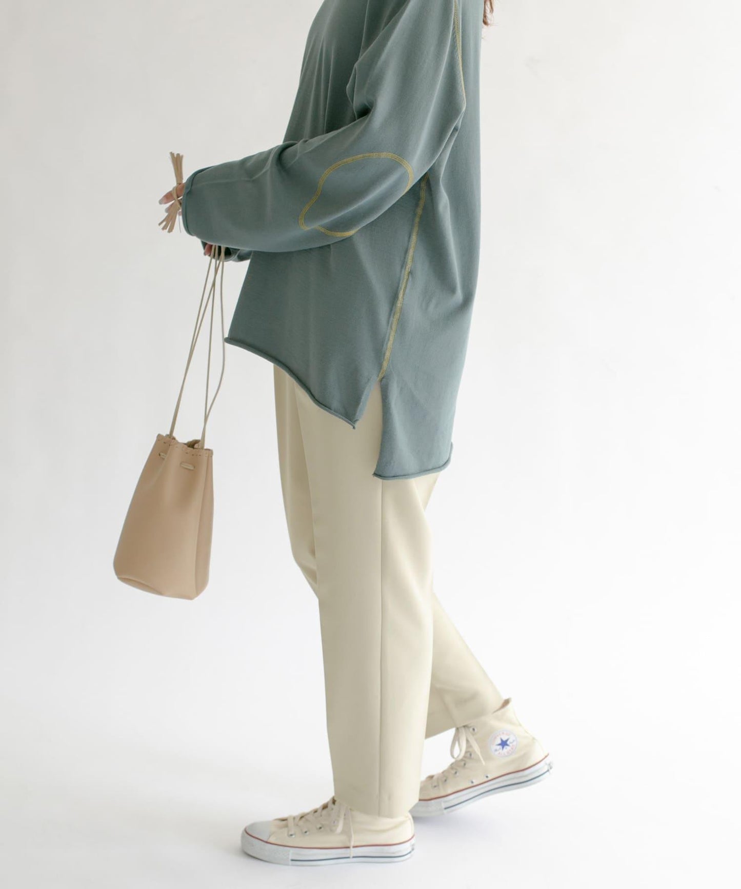 illi 單褶修身錐形褲