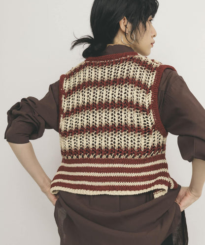 2WAY條紋針織背心