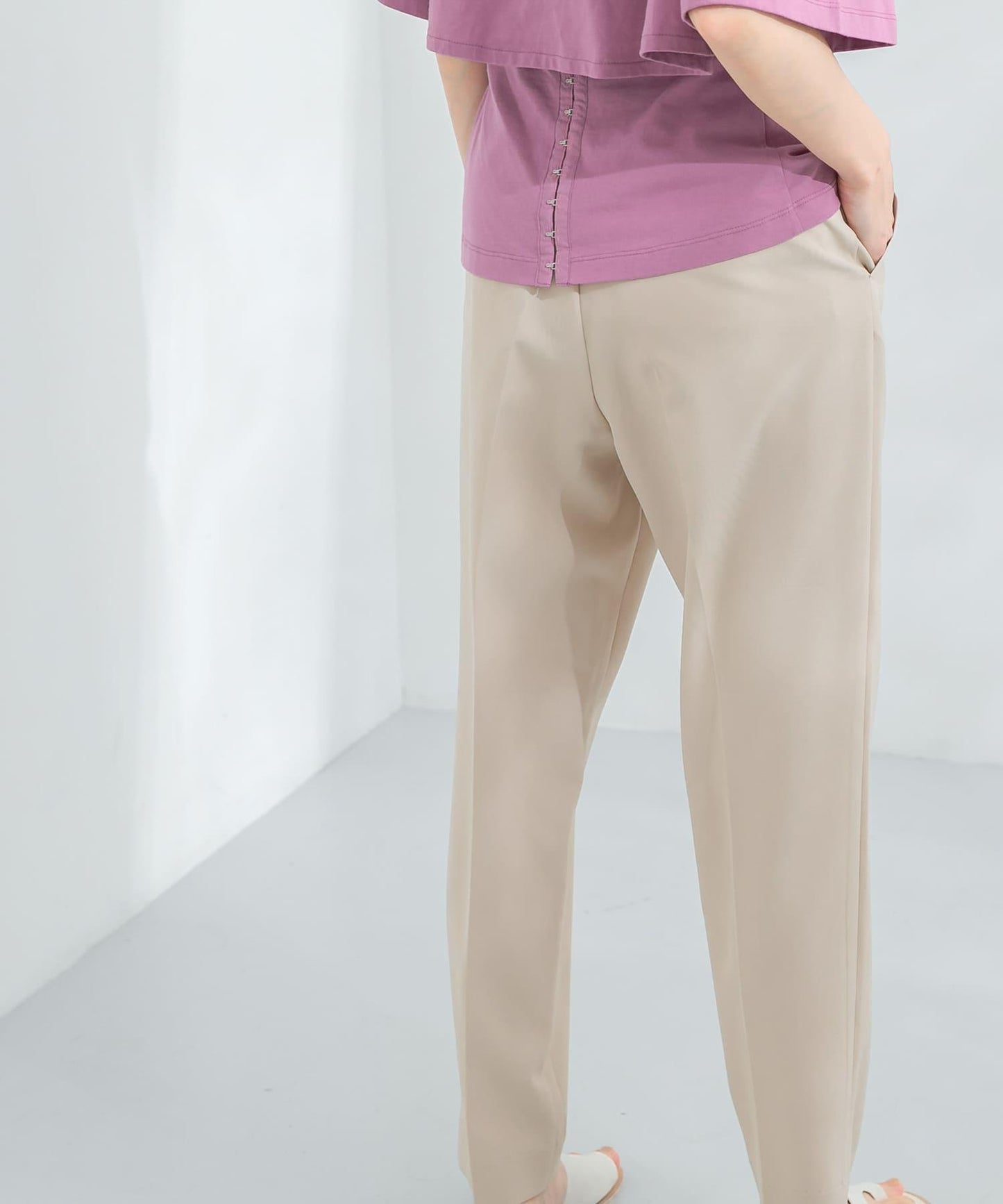 illi 單褶修身錐形褲