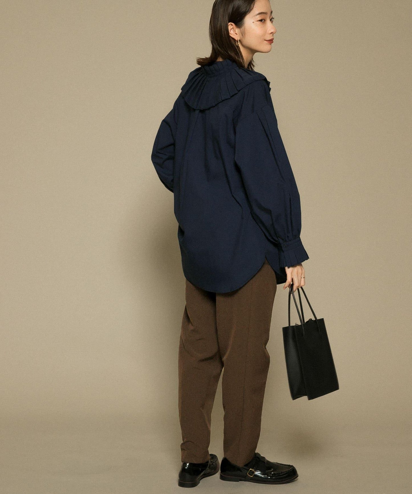 illi 單褶修身錐形褲