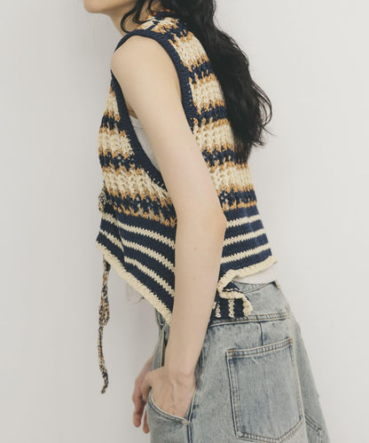 2WAY條紋針織背心