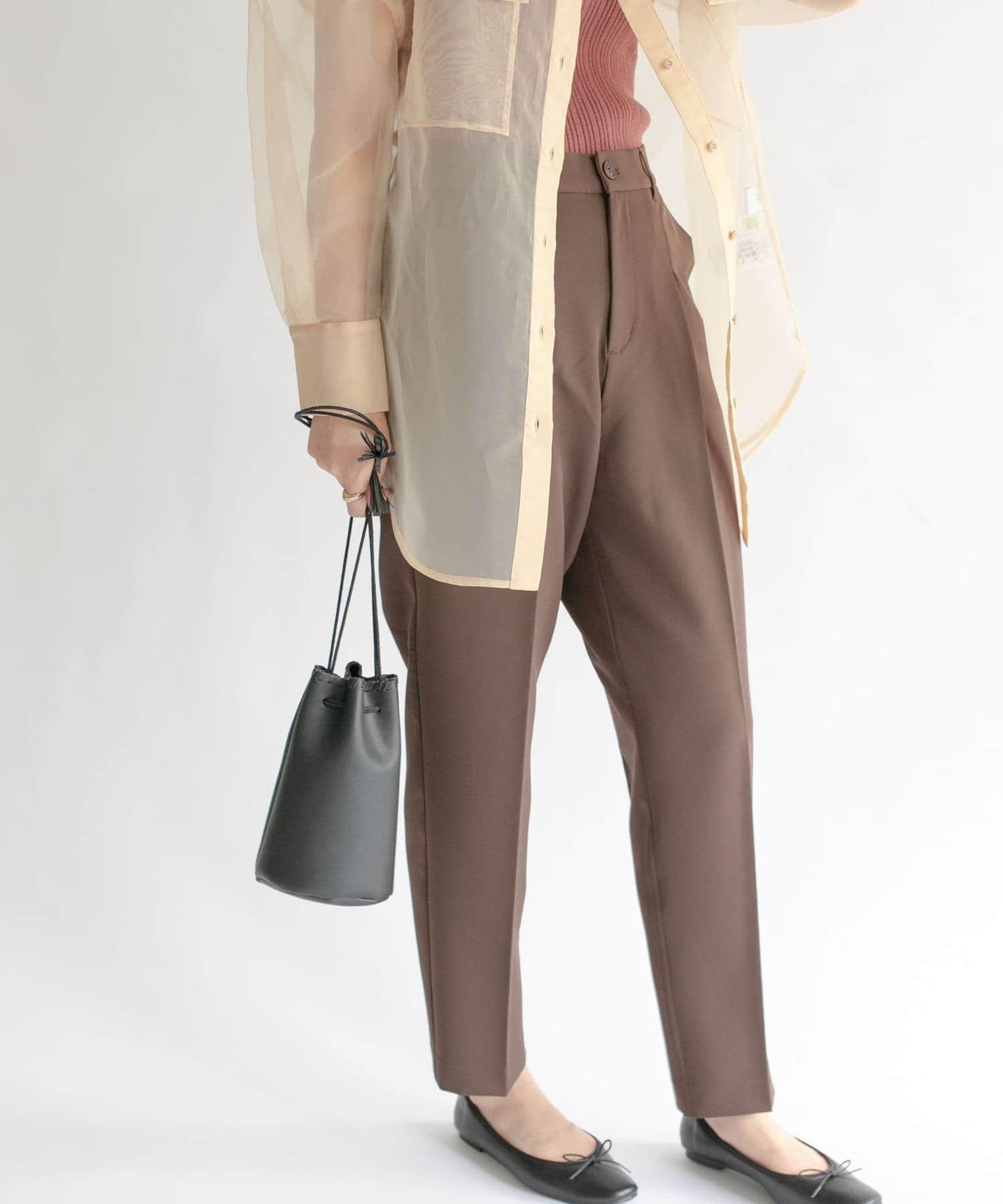 illi 單褶修身錐形褲