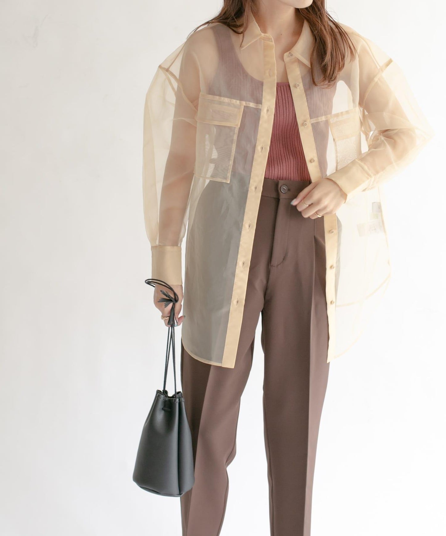 illi 單褶修身錐形褲