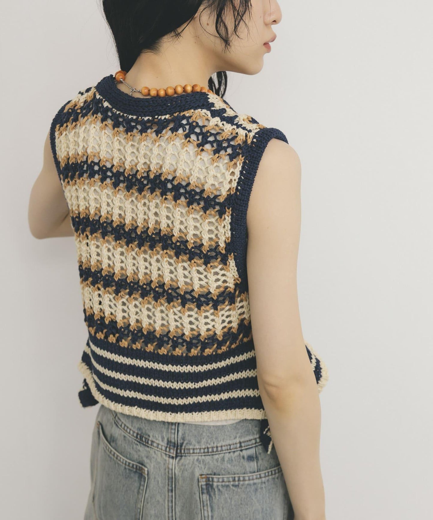 2WAY條紋針織背心