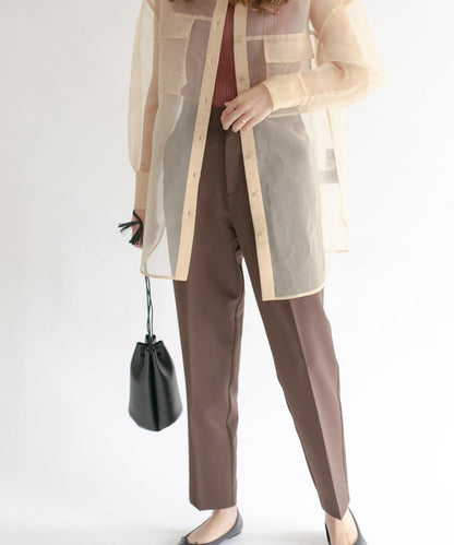 illi 單褶修身錐形褲