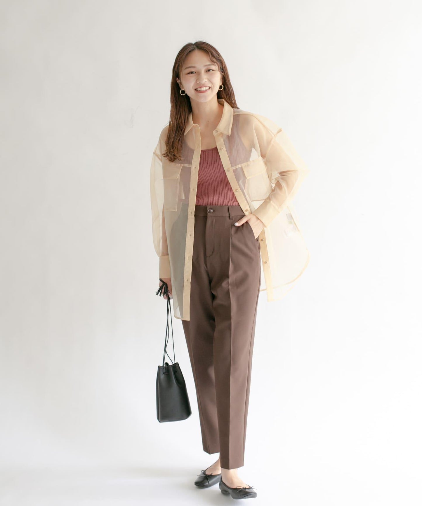 illi 單褶修身錐形褲