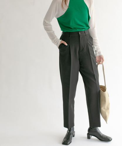 illi 單褶修身錐形褲