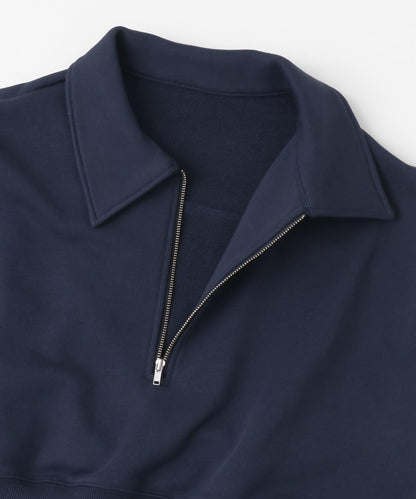 肩部褶皺拉鍊衛衣