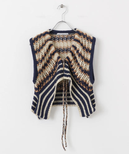 2WAY條紋針織背心