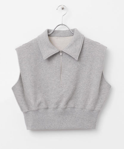 肩部褶皺拉鍊衛衣