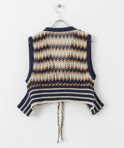 2WAY條紋針織背心