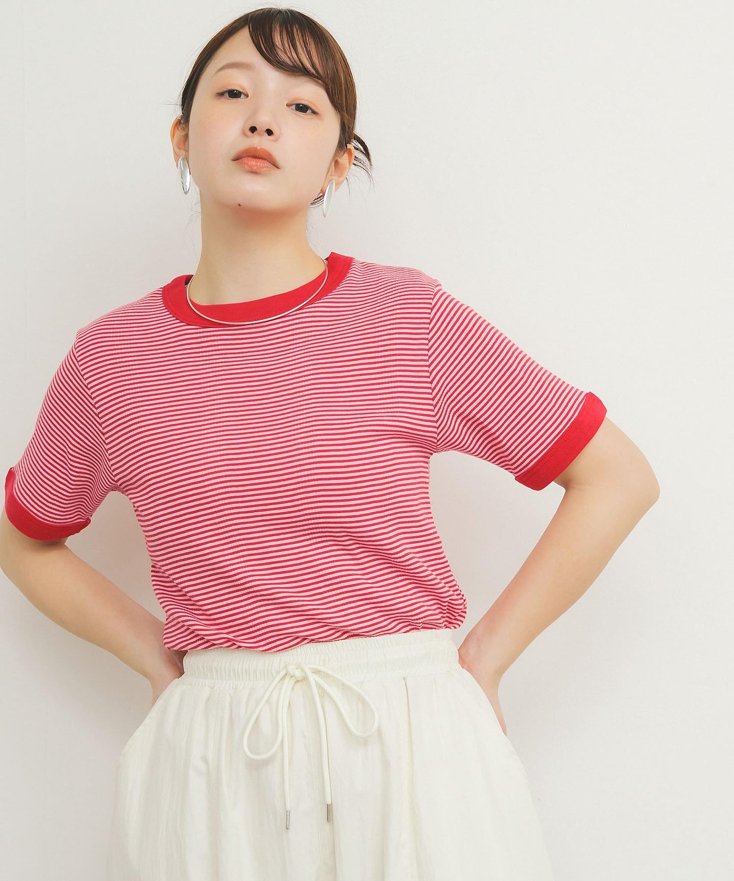 Miller拼接羅紋T恤